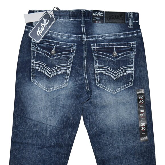 True Luck Men's Bootcut Jeans Actual Size 33x30 Tag 30x30 (Runs Big) NWT BKE - Picture 7 of 10